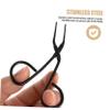 Beatifufu Stainless Steel Hair Tweezers for Women and Men Slanted Precision Eyebrow Tweezer with Scissors Handle Rust-resistant Facial Hair Removal Device Black view 3