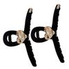 ETHZZLE 2pcs Heart Design Hair Claw Clips for Women and Large Black Jaw Clips for Thick and Thin Hair Elegant Barrettes Accessories for Everyday and Special Occasions view 1