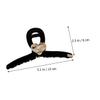 ETHZZLE 2pcs Heart Design Hair Claw Clips for Women and Large Black Jaw Clips for Thick and Thin Hair Elegant Barrettes Accessories for Everyday and Special Occasions view 3