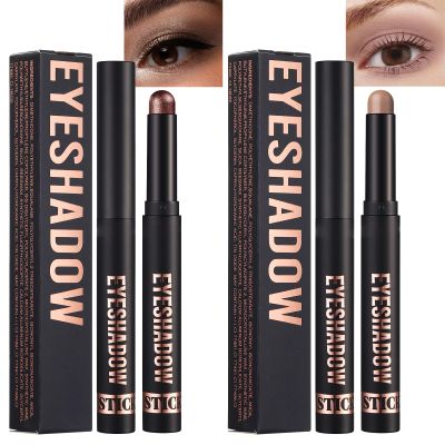 2pcs-Waterproof Cream Eyeshadow Stick,Metallic Eye Shadow, High Pigmented Matte Nude Eye Shadow Sticks, Longlating Blendable Eyes Crayon Eyeshadow, Hypoallergenic Eye Brightener Stick#9+#19