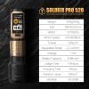 Ambition Soldier Pro 520 Tattoo Gun, Wireless Rotary Tattoo Pen Machine with 520g.cm Ultra High Torque Motor, Dual 2400mAh Batteries, Adjustable Stroke Tattoo Supply for Professional Artists(Gold) view 2