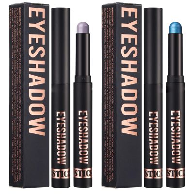 2pcs-Waterproof Cream Eyeshadow Stick,Metallic Eye Shadow, High Pigmented Matte Nude Eye Shadow Sticks, Longlating Blendable Eyes Crayon Eyeshadow, Hypoallergenic Eye Brightener Stick#20+#23