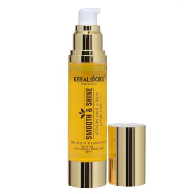 Kera-looks professional keratin hair serum infused with argan oil bliss for dry,tangles,damage &frizzy hair