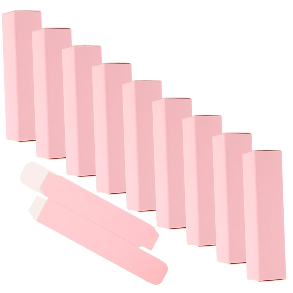 Beatifufu 25pcs Pink Lipstick Boxes Paper Packaging Containers for Lip Gloss and Perfume Lightweight Compact DIY Lipstick Case Travel-friendly Cosmetic Storage