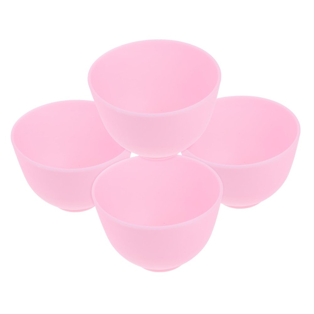 IWOWHERO 5pcs Silicone Facial Mask Bowl Kit Medium DIY Mixing Bowls for Spa and Skincare Lightweight Portable Beauty Tool for Home Use and Travel Convenient and Easy to Hold