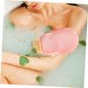 Beatifufu 3Pcs Double-sided Body Scrubbers Deep Exfoliation Bath Gloves for Men and Women Soft Plant Sponge Mitts for Shower Spa Dead Skin Removal and Keratosis Pilaris Treatment view 3