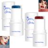 2pcs-Body Glitter Stick,Chunky Glitter Gel for Face Body Hair,Sparkling Holographic Mermaid Sequins Paint Multiuse Makeup Glitter Gel,Red and Blue view 1