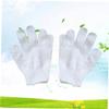 Beatifufu Exfoliating Bath Glove with Five Fingers for Men Women Dual-sided Body Scrub Shower Mitt Stretchy Universal Fit White Bathing Scrubbing Tool for Spa and Sauna Use view 4