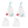PLAFOPE 4pcs Soap Foaming Net for Face Cleansing Mesh Bags with Hanging for Rich Bubble Creation Facial Cleanser Accessory Convenient and Easy to Dry view 1