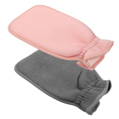 Beatifufu 2pcs Exfoliating Bath Gloves for Adults Dual-texture Shower Mitts Soft Skin-friendly Scrubbers for Gentle Dead Skin Removal and Deep Cleansing Suitable for Men and Women