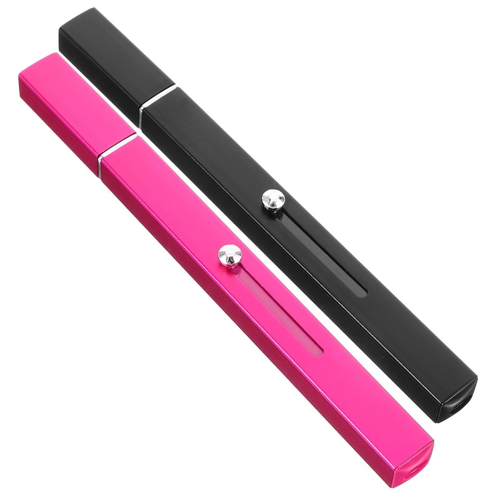 ETHZZLE 2pcs Retractable Dual-head Lipstick Brush with Cap Portable Lip Gloss Applicator for Women Skin-friendly Makeup Tool for Professional and Home Use