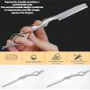 Pavnso Hair Razors, Mental Thinning Styling Razors with 10 PCS Sharp Stainless Steel Blades, Professional Hair Styling Tool for Salon and Home view 2