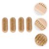 Beatifufu 4Pcs Wooden Nail Brush with Natural Boar Bristles Double-sided Design for Hand Fingertip Toe Cleaning and Gentle Scrubbing Sturdy Comfortable Handle for Manicure Pedicure Use view 3