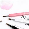 COOLHIYA Retractable Lip Brush with Nylon Fiber Bristles Portable Makeup Tool Kit for Precise Lipstick Application Pink Metal Tube Compact Design for Travel and Professional Use view 4