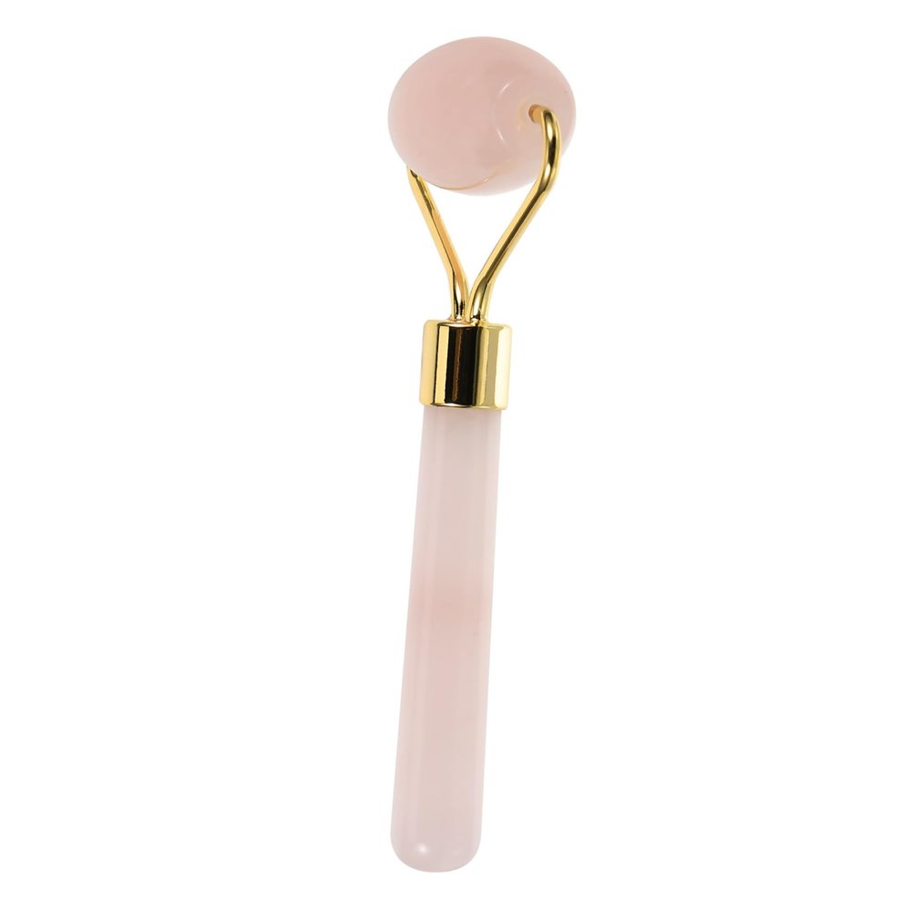 Gogogmee Jade Facial Massage Roller Handheld Skin Massager for Face Neck Eye with Ergonomic Handle Cooling Tightening Relaxing Tool for Wrinkle Reduction and Cream Absorption