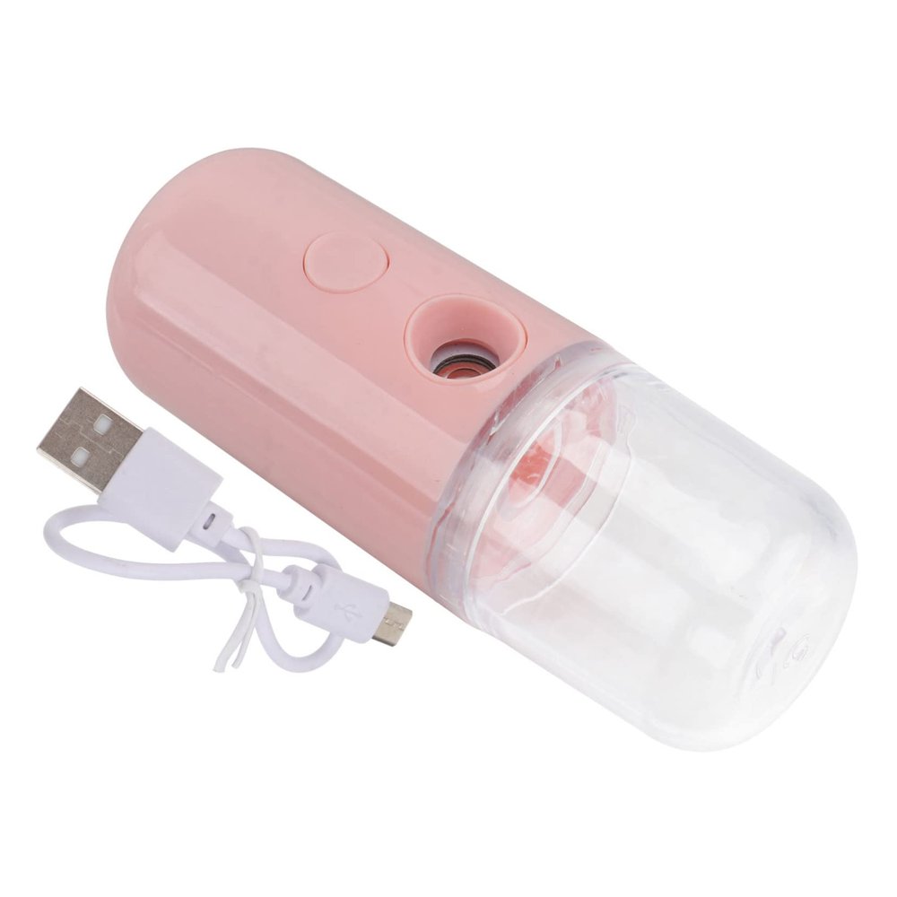 COOLHIYA Portable Nano Facial Steamer Handheld Moisturizing Mist Sprayer USB Rechargeable Face Humidifier for Hydrating Skin Care and Softening Dry Cracked Skin Random Color
