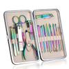 15 Pieces Manicure Set Nail Clippers Pedicure Stainless Steel Cutter Scissor Household Kit Professional (Color : B) (A) view 1