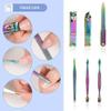 15 Pieces Manicure Set Nail Clippers Pedicure Stainless Steel Cutter Scissor Household Kit Professional (Color : B) (A) view 4