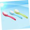 PLAFOPE 3Pcs Multifunctional Pedicure Scrubber Feet Files Callus Removing Tool with Dual-Sided Natural Pumice Stone for Dead Skin Removal Ergonomic Design in Rosy Blue Green view 3