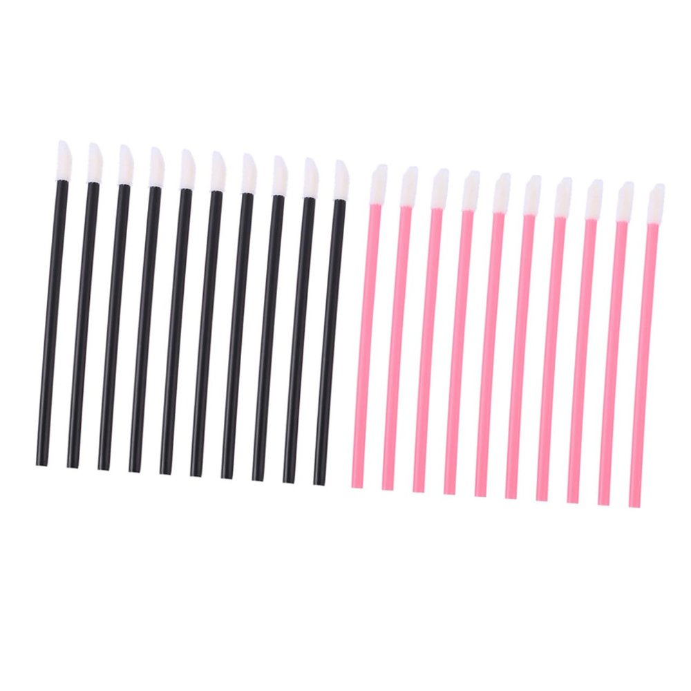 Beatifufu 300 Pcs Portable Lip Brush for Women Makeup Tools Lipstick and Mascara Applicators with Inclined Design Lightweight and Compact for Eyelash Cleaning Eye Shadow Lipstick Application