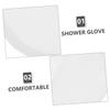 Beatifufu 2Pcs Portable Exfoliating Shower Gloves Soft Artificial Fiber Bath Mittens for Full Body Skin Cleansing Dead Skin Removal Comfortable and Lightweight for Home Hotel and Dormitory view 4
