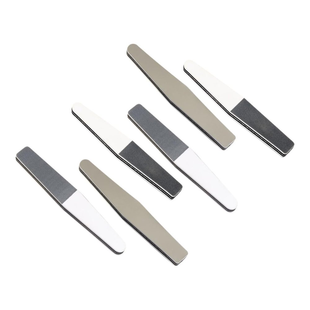 Beatifufu 6pcs Double-Sided Grit Sponge Nail Files for Manicure and Nail Repair Thickened Black White Gray Buffers for Finger Care and Shaping at Home
