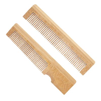 Mikinona 2Pcs Portable Beard Comb Small Pocket Styling Combs for Men S Mustache and Eyebrow Grooming Clean Natural Material Convenient Travel-friendly Hair Tools