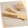 Mikinona 2Pcs Portable Beard Comb Small Pocket Styling Combs for Men S Mustache and Eyebrow Grooming Clean Natural Material Convenient Travel-friendly Hair Tools view 4