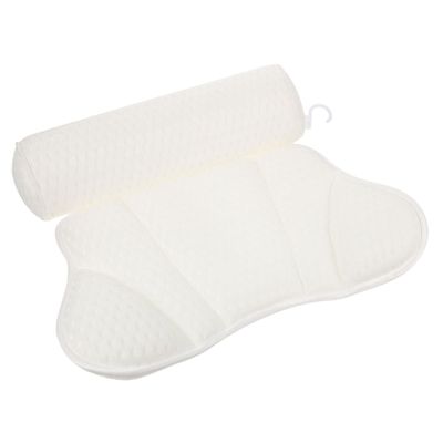 Beatifufu Washable Bathtub Pillow with Strong Suction Cups for Head Neck and Back Support Comfortable Spa Bath Cushion for Tub Relaxation Fit for All and Shapes