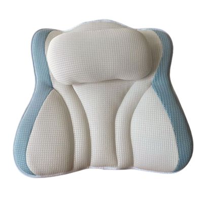 IWOWHERO Bath Tub Neck Pillow with Suction Cups Anti-Slip Breathable Spa Bath Pillow for Head Support Lightweight and Portable Bathtub Accessory Comfortable Relaxation for Soaking Tubs Blue