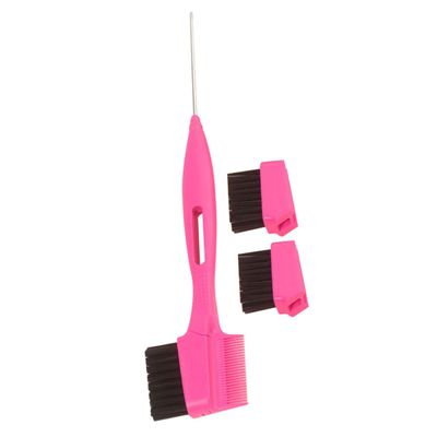 LALADEFIEE Replacement Eyebrow Brush with Dual-function Steel Needle Brush and Brow Comb for Women Precise Edge Hair Trimming Tool in PVC Case for Defining and Shaping Brows
