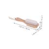 Mikinona 3pcs Dual-Sided Foot Care Brush with Pumice Stone and Bristles Wooden Handle Exfoliator for Hard Skin Removal Gentle Callus Remover Foot File for Shower and Pedicure Use view 2