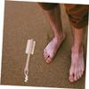 Mikinona 3pcs Dual-Sided Foot Care Brush with Pumice Stone and Bristles Wooden Handle Exfoliator for Hard Skin Removal Gentle Callus Remover Foot File for Shower and Pedicure Use view 4