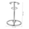 COOLHIYA Razor Holder Stand with Anti-slip Base Protective Metal Shaving Brush Rack for Men Bathroom Worktop Versatile Organizer for Razors Brushes and Small Accessories view 2