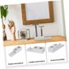 COOLHIYA Zinc Alloy Manual Razor Holder Stand for Beard Care Shaving Razor Bracket Stable Weighted Base for Organized Bathroom Countertop Use view 4