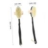 HAKIDZEL Back Exfoliating Bath Brush with Long Curved Handle Nylon Soft Bristles Gentle Back Scrubber for Shower Deep Clean and Massage Men and Women Portable Body Bath Supply view 2