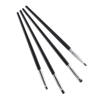 COOLHIYA 4pcs Eyeliner Brush Set for Women Fine Precision Eye Makeup Tools with Comfortable Grip Lightweight and Angled Brushes for Eyeshadow Application and Blending