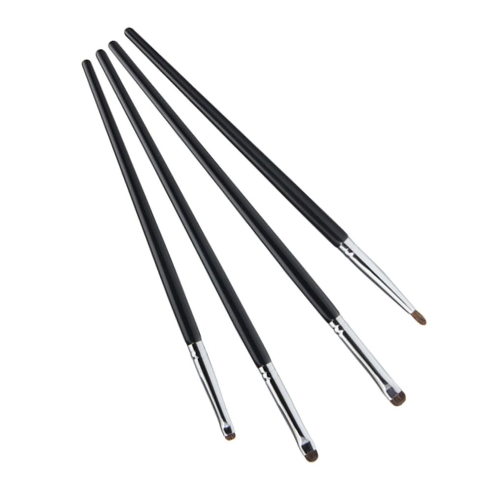COOLHIYA 4pcs Eyeliner Brush Set for Women Fine Precision Eye Makeup Tools with Comfortable Grip Lightweight and Angled Brushes for Eyeshadow Application and Blending