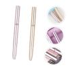 LALADEFIEE 2pcs Retractable Lip Brush with Protective Cover Flexible Synthetic Hair Lipstick Applicators for Smooth Color Application Professional Beauty Salon and Home Use Rose Gold view 4
