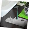 Beatifufu Zinc Alloy Manual Razor Holder with Slip-resistant Base for Bathroom Storage Stable Beard Shaving Cutter Stand Portable and Space-saving Razor Organizer view 2