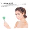 Beatifufu Long Handle Silicone Face Brush for Deep Pore Cleansing and Blackhead Removal Gentle Manual Facial Scrubber and Nose Massager for Sensitive Skin Cute Cat Paw Design in Green view 3