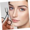 COOLHIYA Stainless Steel Eyebrow Tweezers with Slanted Tip and Scissors Handle Hair Tweezers for Men and Women Precise Facial Hair Removal Device in Black view 4
