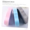 ETHZZLE 3pcs Shower Scrubbing Sponges Lightweight Bathing Sponges for Adults Supple Body Washing Tools in Gray Blue Pink for Gentle Skin Cleaning and Travel Use view 2