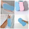 ETHZZLE 3pcs Shower Scrubbing Sponges Lightweight Bathing Sponges for Adults Supple Body Washing Tools in Gray Blue Pink for Gentle Skin Cleaning and Travel Use view 3