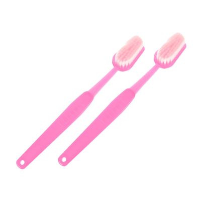 Anneome 2pcs Large Soft Bristle Body Scrubber with Handle Versatile Back Scrubber for Bathing and Exfoliating Ergonomic Shower Brush for Wet and Dry Use Extended Handle for Neck and