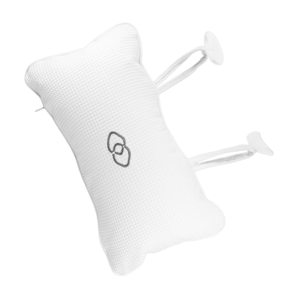 Anneome Ergonomic Inflatable Bath Pillow with Anti-Slip Suction Cups for Neck and Head Support Waffle Weave Tub Cushion for Soaking Comfortable Spa Pillow for Home Hotel and Spa Bath