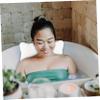 Anneome Ergonomic Inflatable Bath Pillow with Anti-Slip Suction Cups for Neck and Head Support Waffle Weave Tub Cushion for Soaking Comfortable Spa Pillow for Home Hotel and Spa Bath view 4