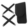 BCOATH Stainless Steel Tweezers for Eyebrow Shaping and Ingrown Hair Removal Multi-purpose Precision Tools with Closed Clamp Design Grooming Kit with Black Case for Facial Hair view 1