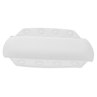 COOLHIYA Supple Bathtub Headrest Pillow with Suction Cups Non-Slip Design for Neck and Back Relief Bath Cushion Comfortable Tub Support