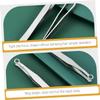 COOLHIYA Stainless Steel Nose Hair Clip with Rounded Tip Ergonomic Male Nose Hair Trimming Tweezers for Safe Includes Yellow Leather Case for Home and Salon Use view 2